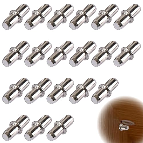 Einlegeboden Halter,Regalbrett Halterung,Fachbodenträger,Regalbodenhalter,Regalbodenträger 5mm,Bodenträger für Einlegeboden Halter,Schrankboden Halter,Halter für Einlegeböden 5 x 16 mm,20 Stück