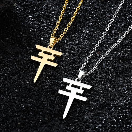 Rock Roll Necklace Stainless Steel Pendant Jewelry for Men Women Music Fans2