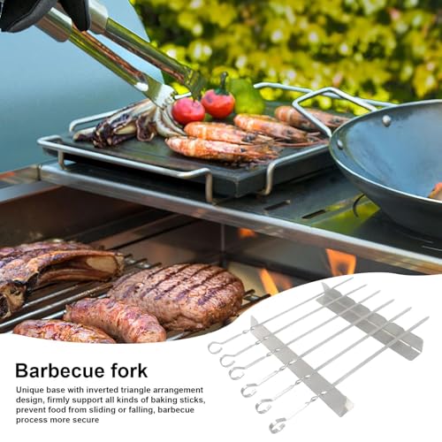 Soporte de brocheta que evita que la comida se pegue a la parrilla 4