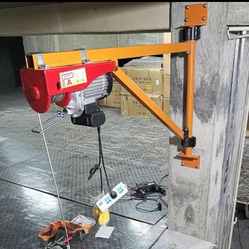 Supporto da parete per gru a bandiera da 199,6 kg, struttura interamente in acciaio, rotazione di 180 gradi, portata, ideale per uso in negozio