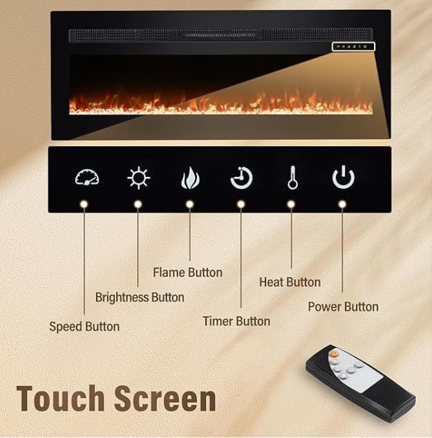 Chimenea Eléctrica Panana 50" Montaje en Pared o Empotrable con Mando miniatura 4