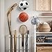 Molain 7pcs Basketball Holder Wall Mount, Sports Ball Holder Wall Mount Ball Storage Display Rack - Universal Balls Rack for Basketball, Soccer, Football, Volleyball