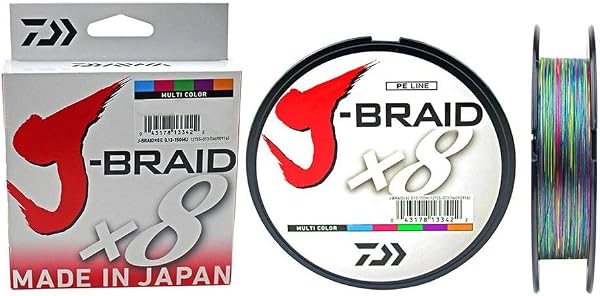 Daiwa J-Braid 8 Braid 8 Braid 300 m Multicolore, Ligne de pêche tressée - 3