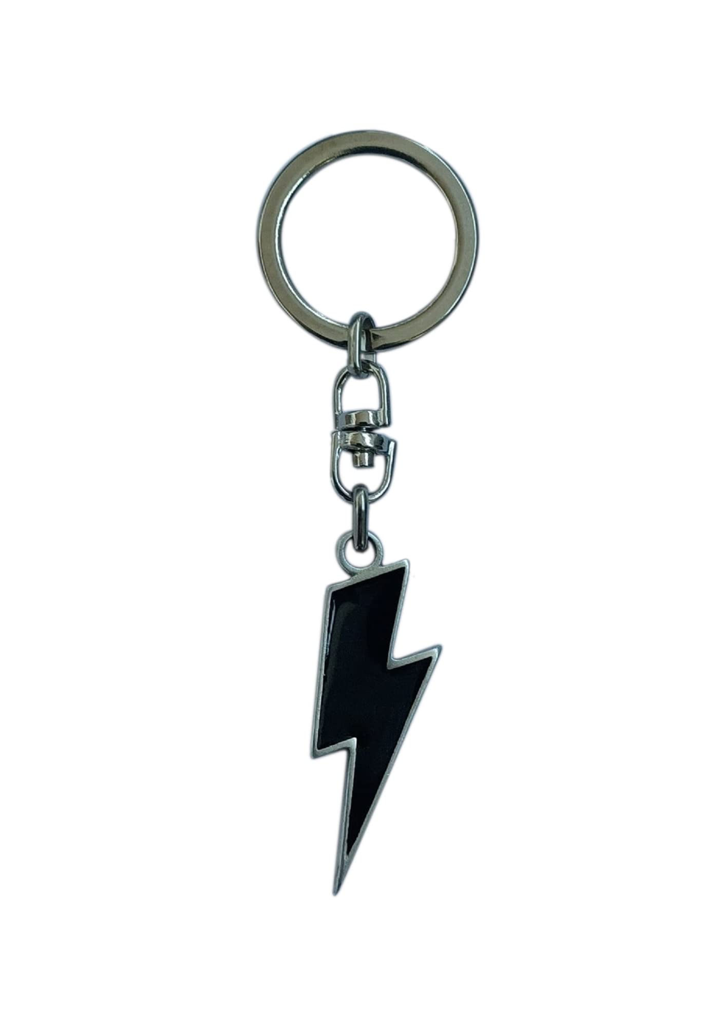 lazzaro italy Lightning keyring - Silver plated Craft Jewel for men and women - Pendant Symbol of Energy and Illumination H 1,19 inches