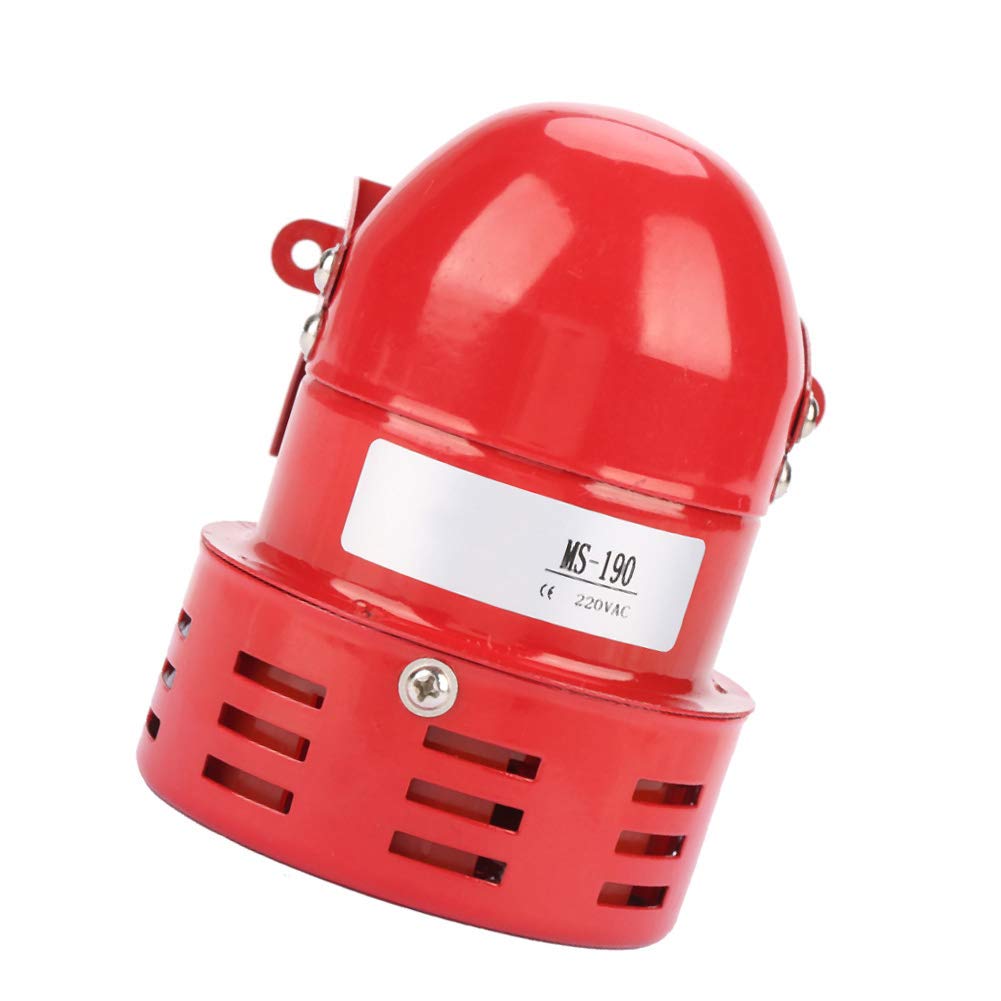 220v 120DB Mini Allarme Motore in Metallo Rosso Indus L Sound Protezione Elettrica Contro il Furto MS 190 Sirena di Allarme 12 * 9 * 9 Sirena di Allarme Meccanica 220v