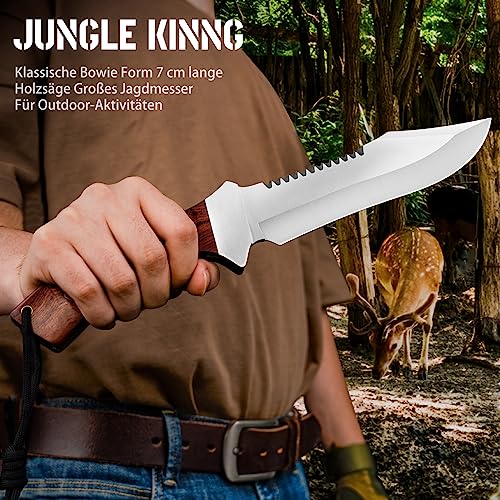 NedFoss Jungle-King Outdoormesser 33 cm mit Holzgriff