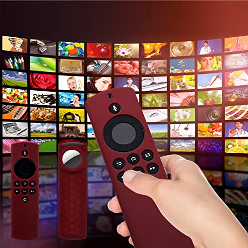 Capa para controle remoto Fire Stick Lite com suporte para Airtag (brilha no escuro) compatível com