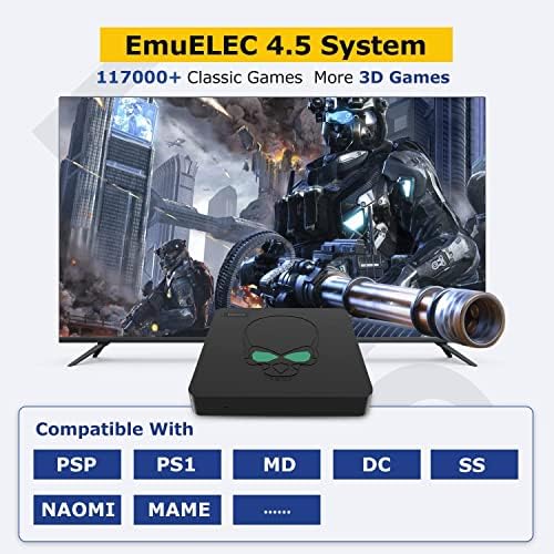 Kinhank Super Console X King Built-in 117,000+ Games, Mini Video Game  Console Android 9.0/EmuELEC 4.5/CoreELEC 3 System in1, S922X Chip, Remote  ...