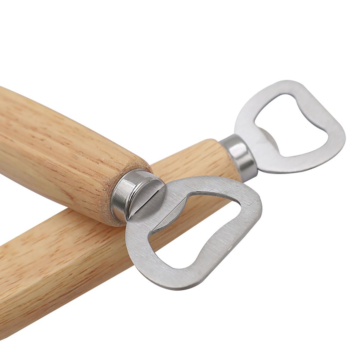 Apribottiglie in legno, apribottiglie regalo, apribottiglie in acciaio inox, manico per casa, cucina, bar (30 pezzi)