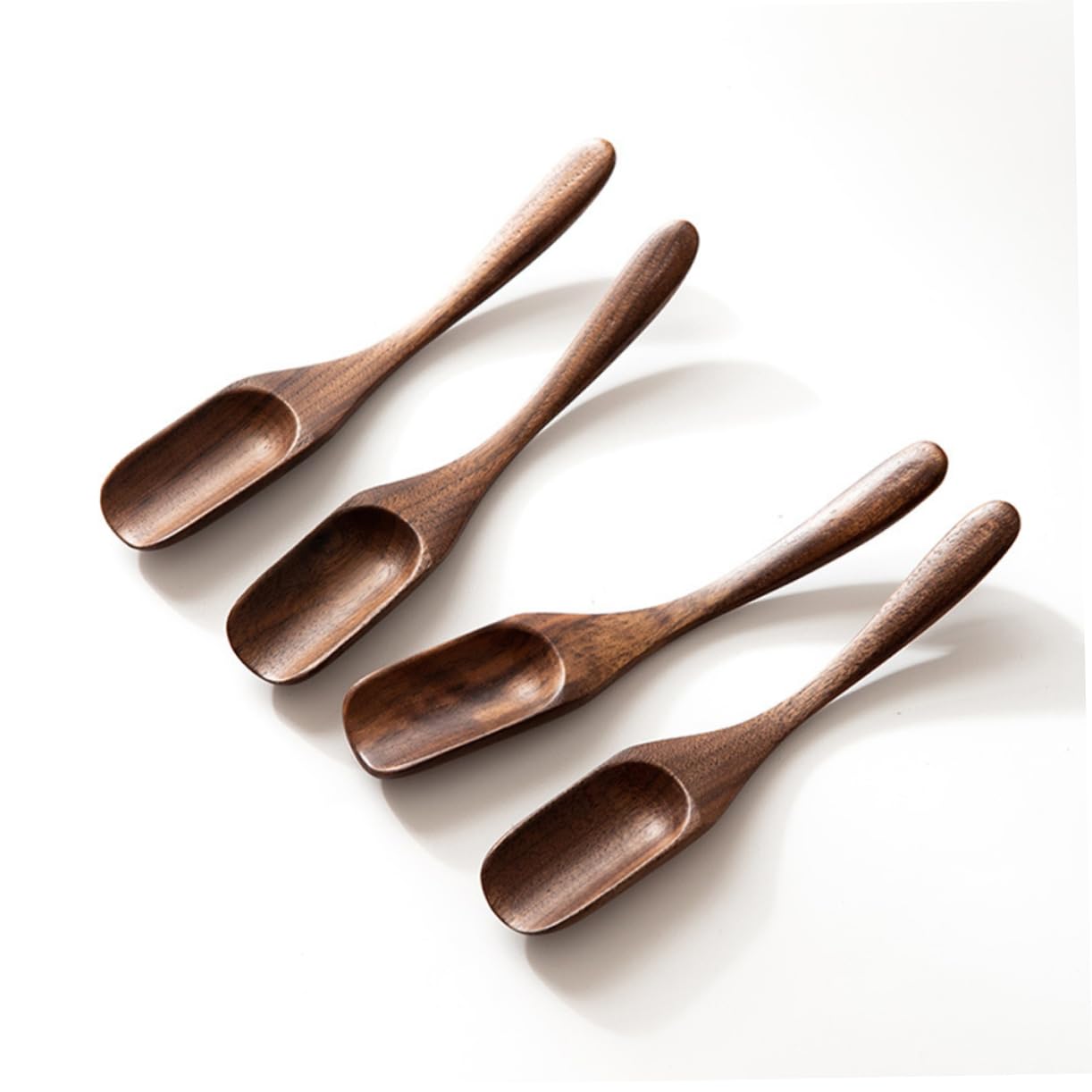 Zerodeko Tea Spoon Set 2 Pack Wooden Tea Leaves Spoon Kitchen Bean Scoop for Loose Te
