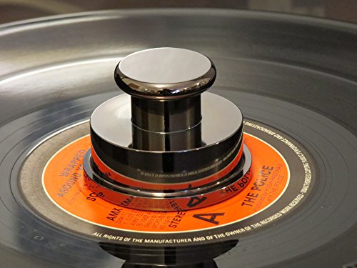 SOLID BRASS Chrome Finish Turntable Record Player Stabilizer Clamp, Audiophile Grade