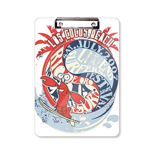 Porte-bloc A4 homard marin World Beach - Planchette rigide de bureau