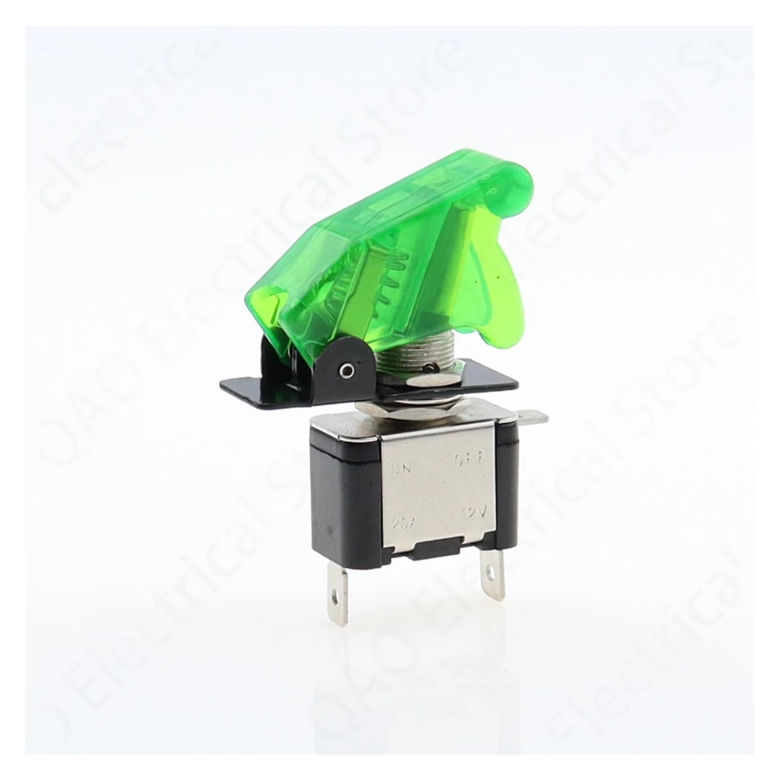 Interrupteur à bascule de sécurité contre le déclenchement accidentel avec voyant LED vert 12V