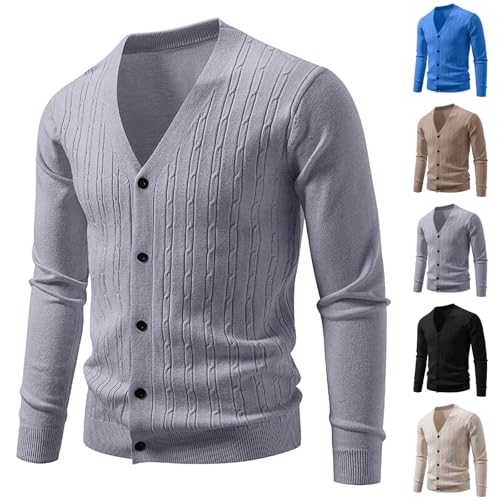 Aniywn Mens Cardigan Sweater Lightweight Long Sleeve V-Neck Sweaters Slim Fit Casual Buttons Down Knitted Cardigan Sweaters3