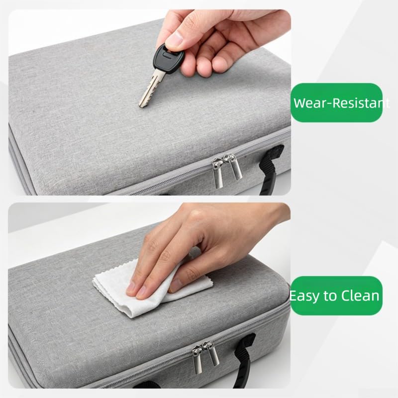 Funda rígida de transporte de EVA para aspiradora robot Ecovacs W2S Plus, caja de almacenamiento a prueba de golpes con organizador para accesorios, carcasa protectora de viaje