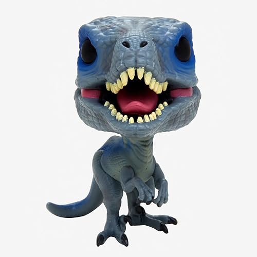 Miniatura 3 de Funko POP Jurassic World Fallen Kingdom - Figura de vinilo azul Velociraptor Pop (incluye funda protectora compatible con caja Pop Box), multicolor,