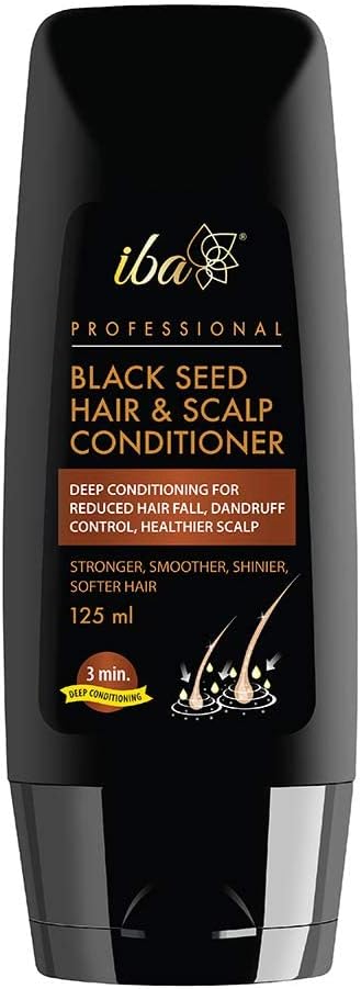 Iba Professional Black Seed Hair Scalp Conditioner | Kalonji Extract For Hair Fall Dandruff Itchy Scalp | For All Hair types | No Sulfate No Paraben | Halal Certified & Vegan - 125 ml