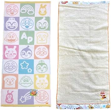 Amazon Co Jp アンパンマン フェイスタオル ふわふわ無撚糸ガーゼ 2枚セット 約34 80cm タオル アンパンマンタオル 無撚糸 高級 キッズ 入園 入学 おとな こども かわいい ホーム キッチン