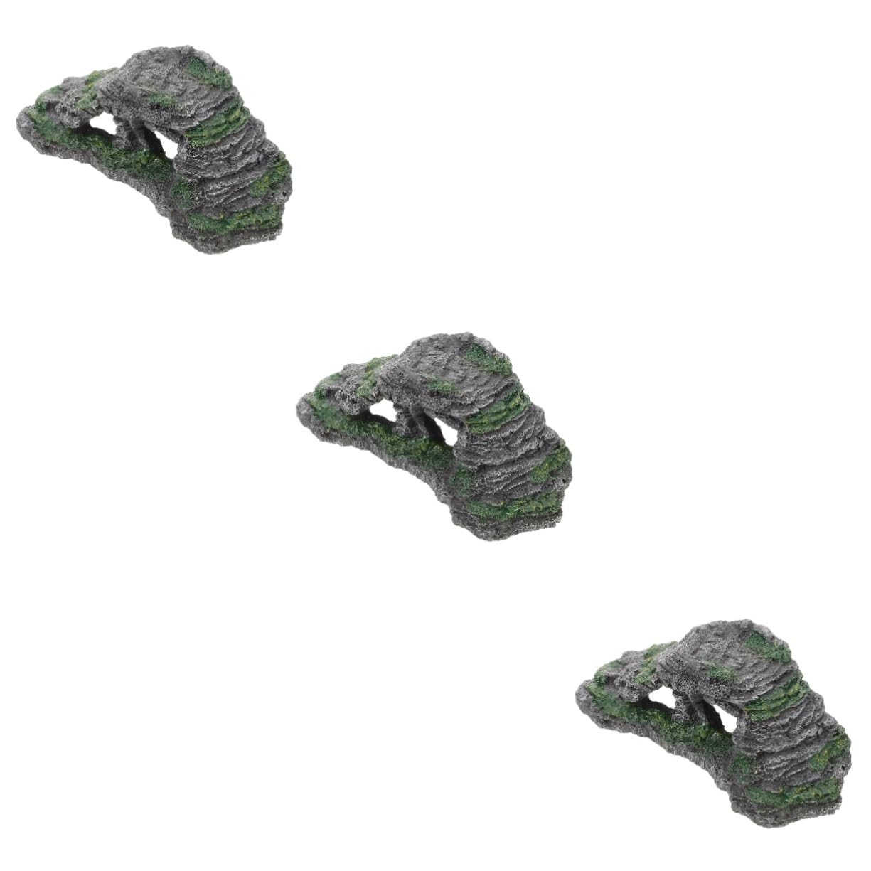 BESPORTBLE 3pezzi Piattaforma di Crogiolo per Tartarughe Design Multi-Funzionale per Terrari e Acquari Accessorio per Rettili con Superficie Arrampicabile e Slope Naturale