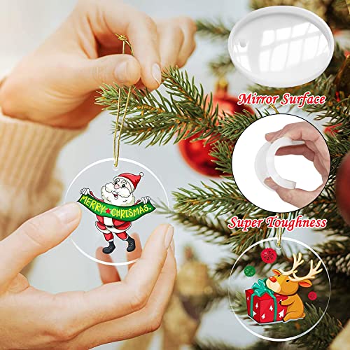 4 Size Christmas Round Ornament Resin Molds Shiny Silicone Casting Molds Diy Craft Supplies For Ornament Keychain Pendant Making #TOP2