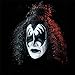 CZA Dämon Maske KISS-Gene Simmons Mit Perücken Das Kann Frei 70S Rock Band Cosplay Halloween Kostüm Latex Kopfmaske Festival-Partei-Maskerade Karneval Gestricktes,A
