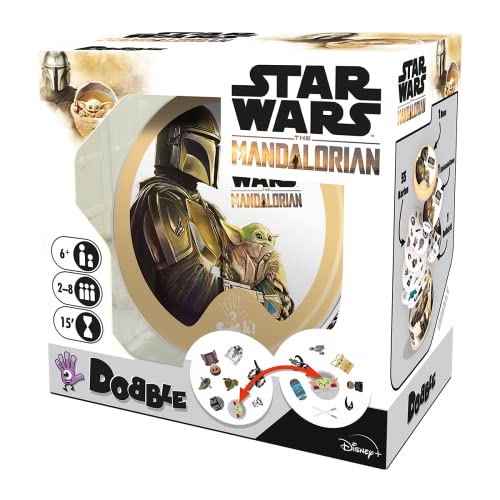 Zygomatic, Dobble Star Wars: The Mandalorian, Familienspiel, Kartenspiel, 2-8 Spieler, Ab 6+ Jahren, 15+ Minuten, Deutsch