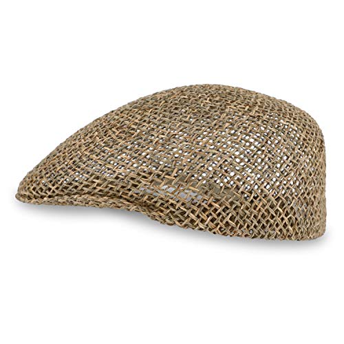 fiebig stro flatcap voor dames & heren | zomerkap gemaakt van 100% stro | schildkap met binnenband gemaakt in Italië | natuurlijke strokap voor de lente & de zomer in vele maten - Image 3