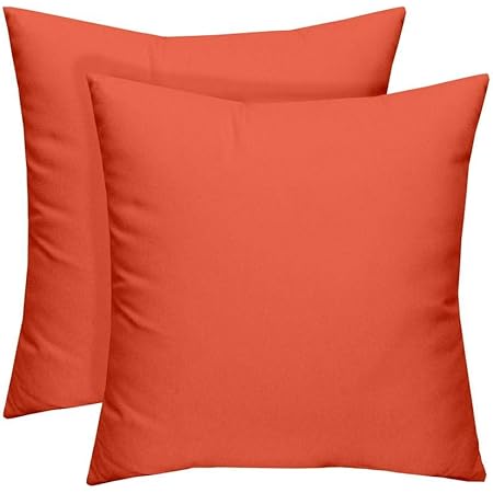 solid coral throw pillows