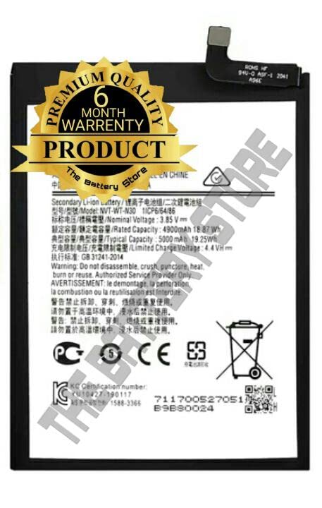 Image of THE BATTERY STORE OrignaI NVT-WT-N30 Battery Compatible for Samsung Galaxy N30 (5000mAh) Battery with 6 Months warrenty and high Capacity battrey Backup.(for Samsung WT-N30 6 Month Warranty)