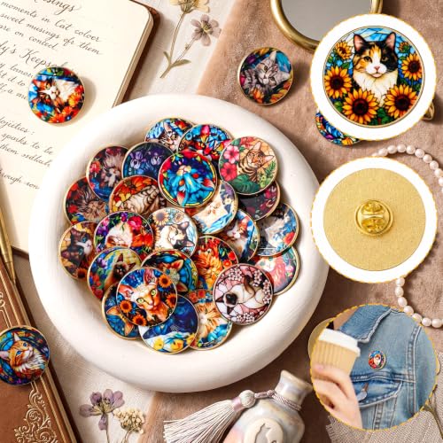 Image of 30 /60 Pcs Cute Enamel Pins Bulk Lapel Brooch