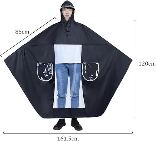 Miniatura 5 de Poncho de lluvia unisex para adultos, impermeable, para exteriores, bicicleta, motocicleta, scooter, chaqueta de ciclismo, impermeable, cubierta