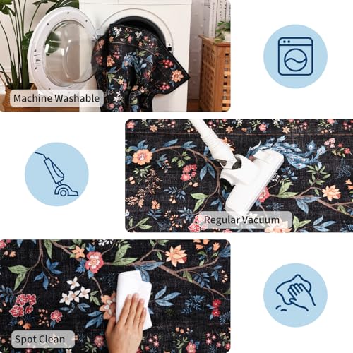 Tapete decorativo GarveeHome 5x7 estampado floral miniatura 6