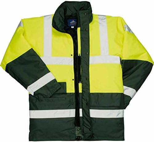 Portwest S466 Waterproof Hi-Vis Contrast Winter Traffic Jacket Yellow/Black, X-Large