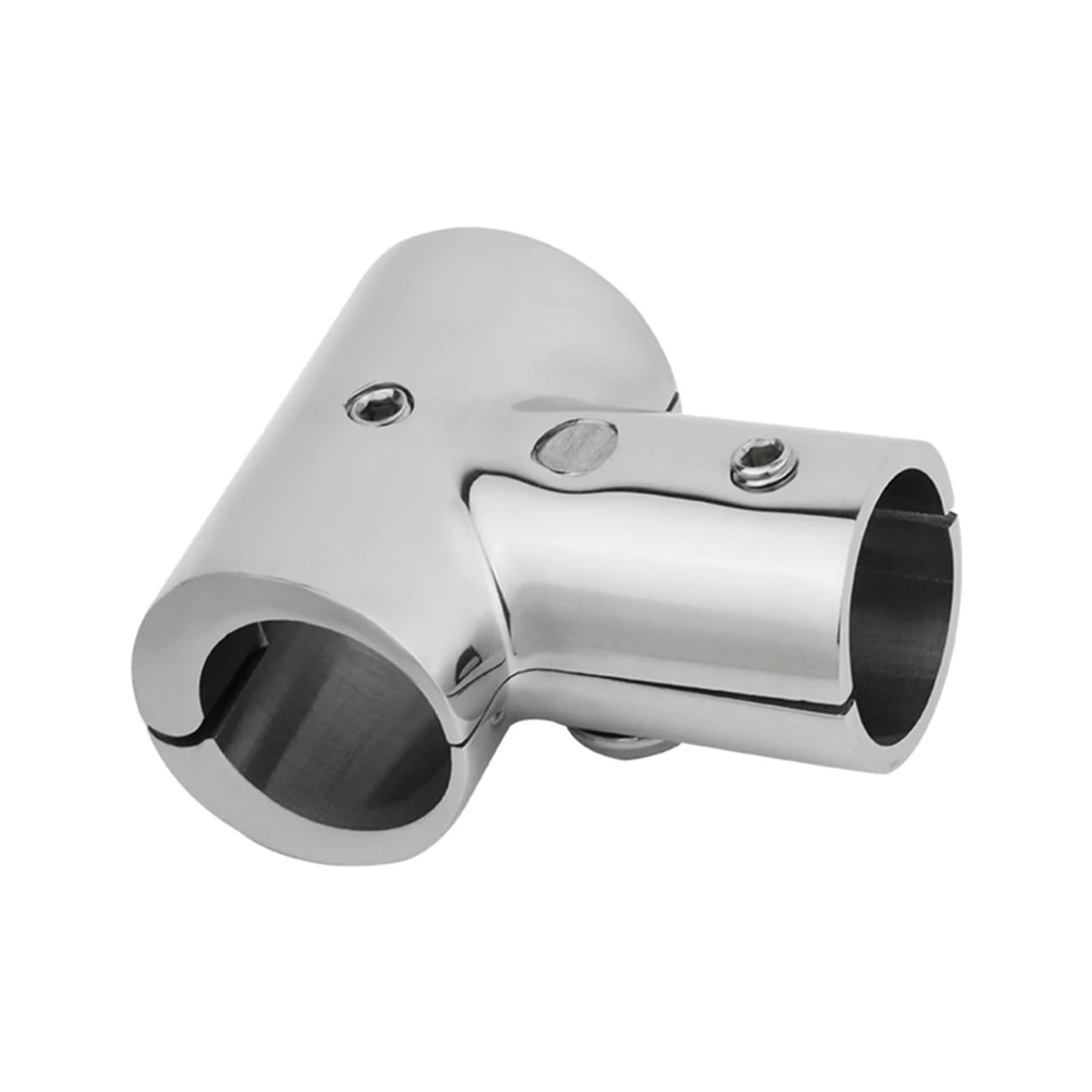 PPQIRU 2 PCS Tube Pipe Connector Boat Handrail Fitting 316 Stainless Steel 22/25mm Tee Fittings Marine Hardware For Bedroom(25mm)