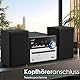 Retro HiFi Musikanlage | Stereoanlage | Kompaktanlage | USB | Line Out | CD/MP3 | FM Radio | 30 Speicherplätze | LED-Display | Mini HiFi Anlage | Stereoanlage mit Boxen |