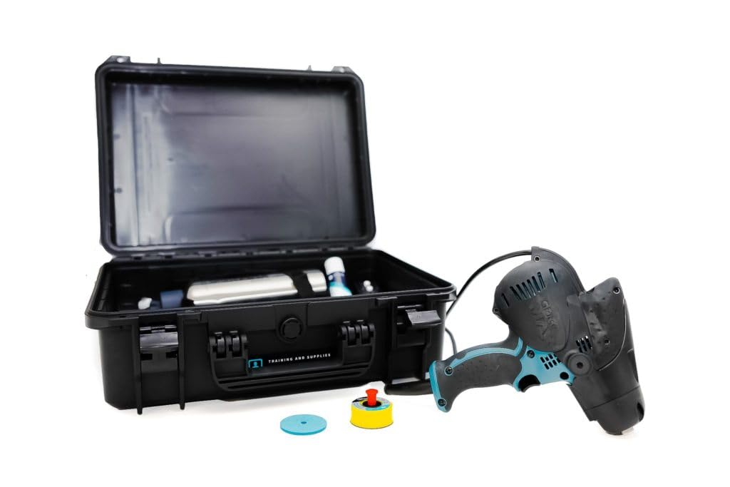 Glasweld Windshield Scratch Removal Gforce Max Essential Kit (120 Volt), ProCur Curing Light(pro Smart), Onyx Resin Combo