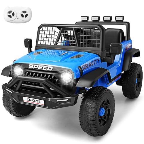 Hikole 24V Ride On Toys for Big Kids with Remote Control, 4WD 24V Power Wheels Car, 3 Speed, Bluetooth, Music, Soft Star - Detailed View