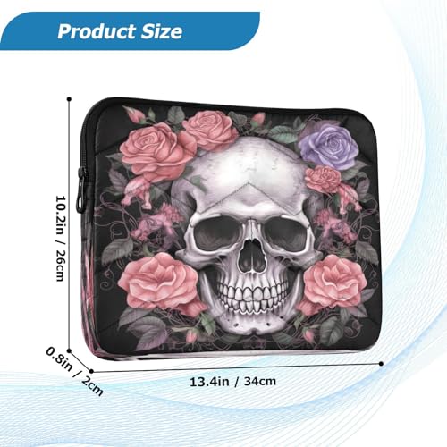 Funda para Laptop Skull con Flores 13-14 Pulgadas Waterproof miniatura 3
