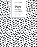 Popo Academic Planner 2019-2020: Monthly & Weekly - Dated With Todo Notes - Inky Blots (July 2019 to June 2020 Calendar Year - Black & White)