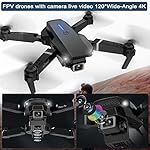 Drone-with-Camera-for-Adults-Kids-Foldable-RC-Quadcopter-Helicopter-Toys-4K-Dual-Cameras-Drone-for-Beginners-One-Key-Start-Altitude-HoldHeadless-Mode3D-Flips-2-Batteries-Carrying-Case-Black