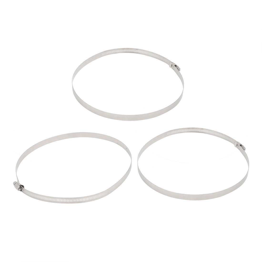 Aexit 3 Pcs fastener 213mm to 235mm Clamping Range 12mm Width Metal Adjustable Hose Clamp Hoop Model:71as595qo751