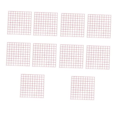 SEWACC 12 Sheets Plastic Area Measurer Math Education Toys Teaching Prop Grid Sheets for Boys and Girls Random Style