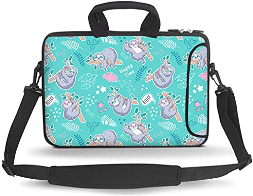 Messenger Bag Carrying Case Sleeve with Handle Accessory Pocket Fits Laptops/Notebook/ebooks/tablet/ipad (Sloth, 14-15.6 inch)