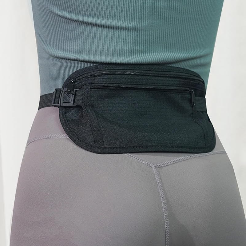 Podróżna saszetka biodrowa dla kobiet mężczyzn Bezpieczeństwo Pasek na pieniądze Etui paszport Running Fanny Ukryty portfel Torba klatkę piersiową telefon(4 Color)