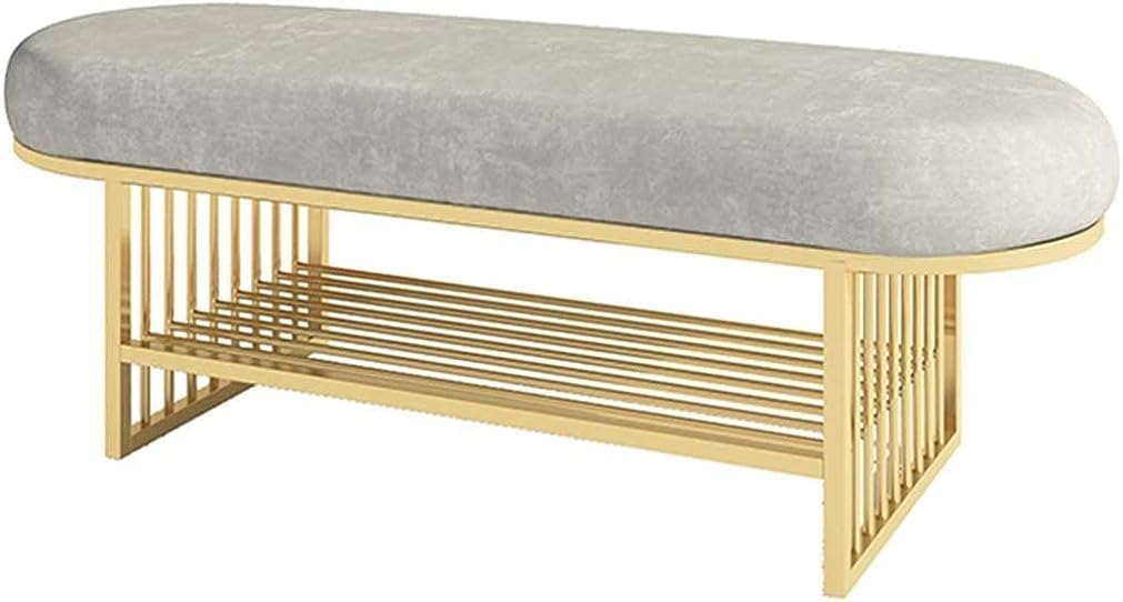 Étagère à chaussures d'entrée moderne et banc de rangement cadre en métal