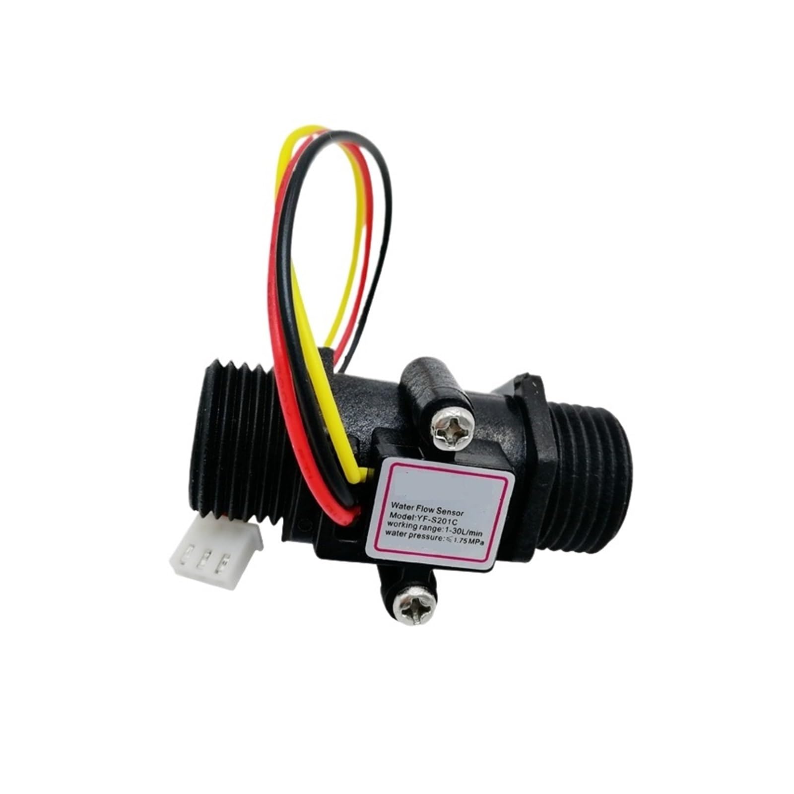 Flow Sensor Meter Digital Pipeline Water Flow DC 5V 12V DN15 Transparent/Black Water Flow Sensor Water Measurement Flow Sensor Indicator Counter G1/2(Transparent)