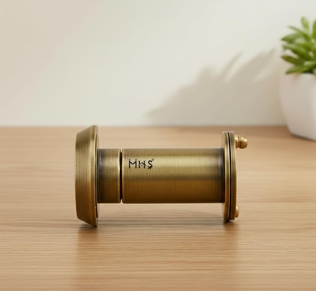 Brass Door Viewer with Privacy Flap - 180° View -5 Brass Door Viewer with Privacy Flap - 180° View -5