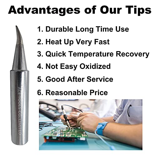 Image of T18-BR02 Bent Conical 0.008 inch / 0.2mm Soldering Tip for FX-888 FX-888D FX-8801 FX-600 Baku 878-L2 FX888 FX888D FX8801 FX600 ACE Brand Solder Iron Tips (2)