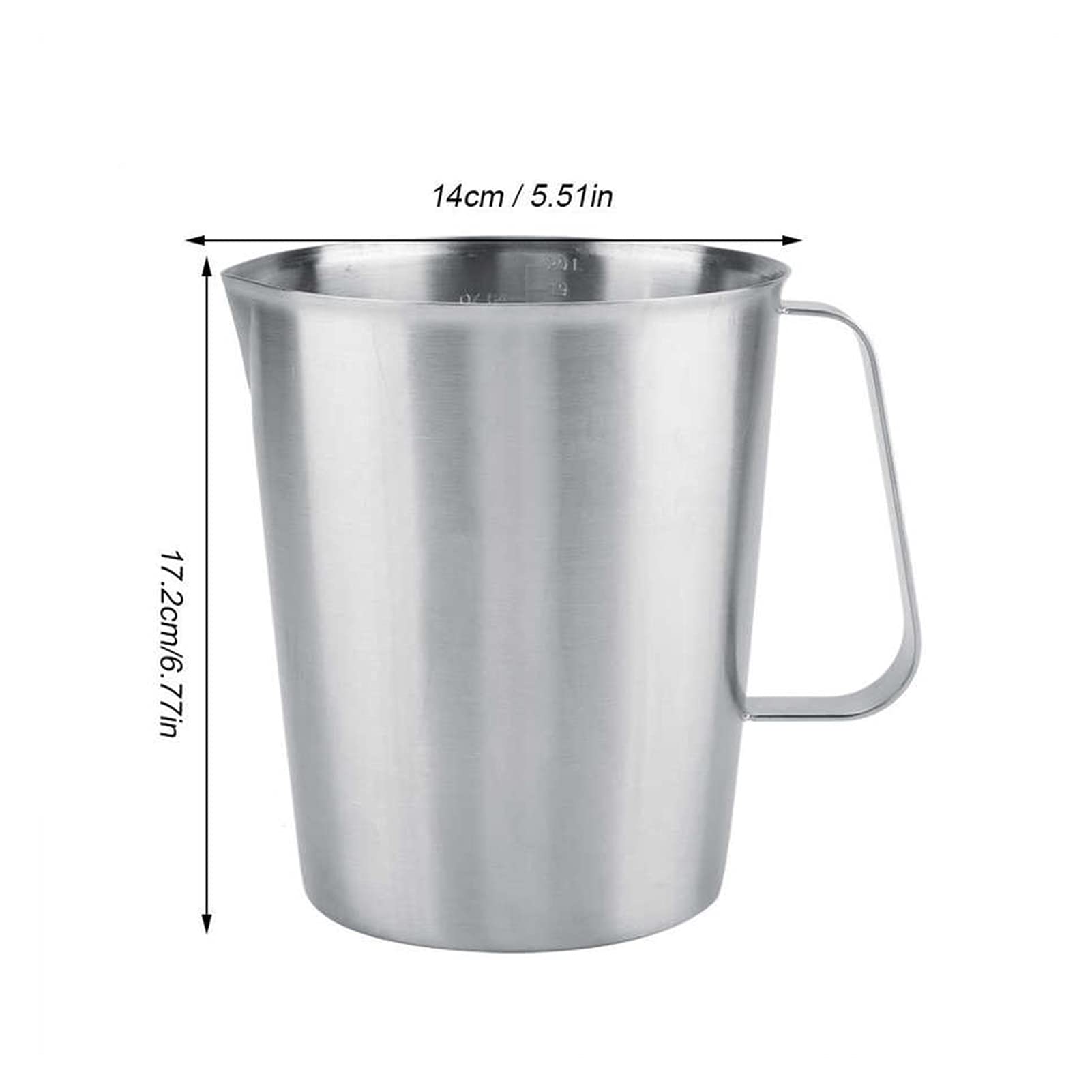 Sos łódź 2000 ml stal nierdzewna latte artystyczne akcesoria do spieniania mleka kubek nieprzywierający spieniacz kremowy butelka na wodę garnek do spieniania espresso pojemnik na sałatkę (rozmiar: XS)