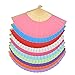 10 Packs Multicolor Bamboo Folding Fan Hadheld Fans Paper Folded Fan for Wedding Party Decoration